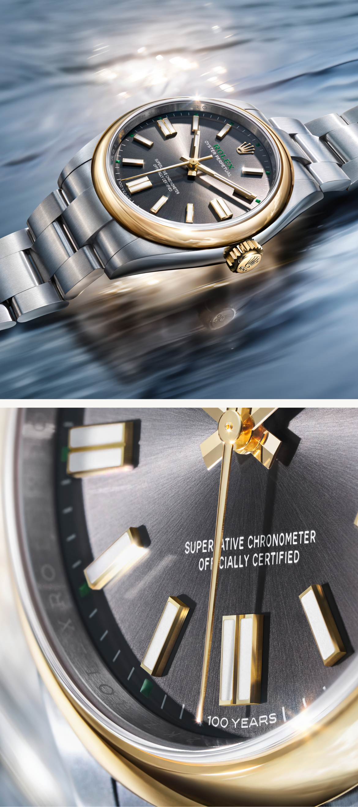 rolex oyster-perpetual rolesor 100th anniversary on water - royal de versailles